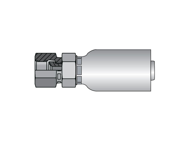 10656-6-6B Parker Parkrimp Permanent Female JIC 37° - Swivel - Straight 10656-6-6B 56 Series 10656
