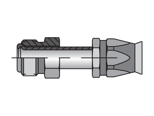 22890-10-10 Parker Field Attachable Shell & Nipple Male Inverted SAE 45° - Swivel - Straight 22890-10-10 90 Series 22890