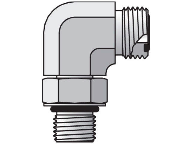 32 C5OLO-S V0894 Parker Seal-Lok - Straight Thread Elbow ORFS / SAE-ORB 32 C5OLO-S V0894 Seal-Lok ORFS 90° Elbow C5OLO