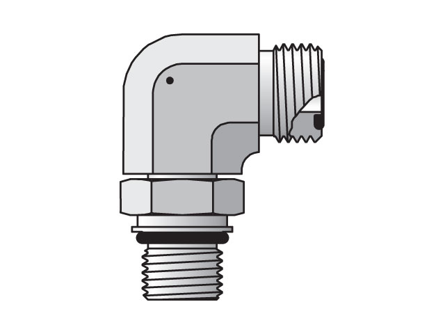 24M48C87OMLOS Parker Seal-Lok - 90° Metric Straight Thread Elbow ORFS / ISO 6149 24M48C87OMLOS Seal-Lok ORFS 90° Elbow C87OMLO
