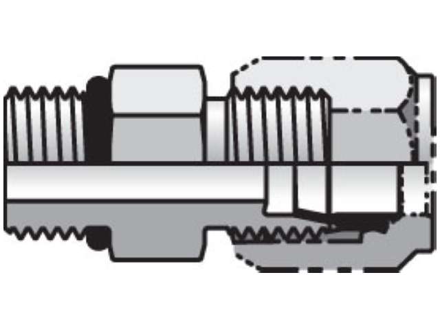8-6 F5OU-S Parker Straight Thread Connector Flareless / SAE-ORB 8-6 F5OU-S Ferulok Straight F5BU