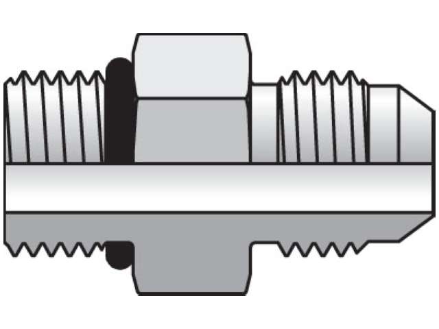 4-6 F5BX-SS Parker Triple-Lok - Straight Thread Connector 37° Flare / SAE-ORB 4-6 F5BX-SS Triple-Lok 37° Straight F5OX