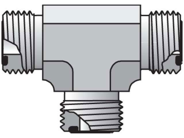 20 JL-SS Parker Seal-Lok - Union Tee ORFS (all three ends) 20 JL-SS Seal-Lok ORFS Tee JLO