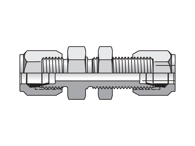 12 WU-SS Parker Bulkhead Union Flareless / Flareless 12 WU-SS Ferulok Straight WBU