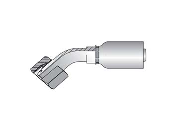 1CE56-28-16 Parker Parkrimp Permanent Metric Female Light Swivel 45 Elbow With 24 Cone/O-Ring 1CE56-28-16 56 Series 1CE56