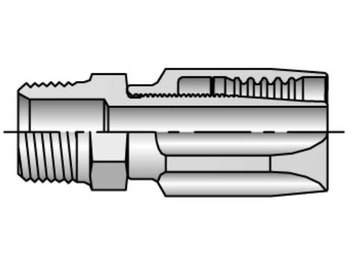 20120-2-5 Parker Field Attachable Shell & Nipple Male NPTF Pipe - Rigid - Straight 20120-2-5 20 Series 20120