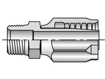 20130-4-4 Parker Field Attachable Shell & Nipple Male NPTF Pipe - Rigid - Straight 20130-4-4 30 Series 20130