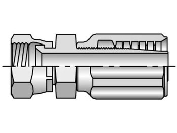 20642-6-6 Parker Field Attachable Shell & Nipple Female JIC 37° - Swivel - Straight 20642-6-6 42 Series 20642