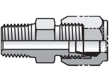 2-4 FU-SS Parker Male Connector Flareless / NPTF 2-4 FU-SS Ferulok Straight FBU