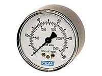 Wika 4204212 Low Pressure Gauge Model 611.10 2-1/2 Dial 10 PSI 1/4 NPT Lower Mount Black Steel Case