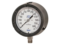 Wika 4260163 Industrial XSEL® Process Dry Pressure Gauge Model 232.34 4-1/2 Dial -30INHG/300PSI 1/4 NPT Lower Mount Black Thermoplastic Case