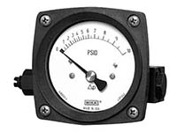 Wika 4390616 Differential Pressure Gauge Model 700.04 2-1/2 Dial 30 PSID 2 X 1/4 NPTF Lower Back Mount Black Thermoplastic Case