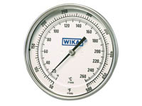 Wika 50060A012G4 Bimetal Process Grade Thermometer Model TI.50 5 Inch Dial 200/1000° F & 100/540° C 1/2 NPT Center Back Mount Stainless Steel Case