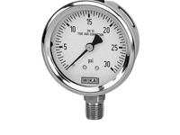 Wika 50313258 Industrial Liquid-filled Pressure Gauge Model 233.53 2-1/2 Dial 5000 PSI 1/4 NPT Lower Mount Stainless Steel Case