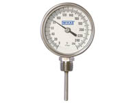 Wika 52595161 Bimetal Process Grade Thermometer Model TI.31 3 Inch Dial 0/250° F 1/2 NPT Lower Mount Stainless Steel Case