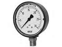 Wika 9677976 Commercial General Purpose Liquid-filled Pressure Gauge Model 113.13 2-1/2 Dial 15 PSI 1/4 NPT Lower Mount Black Plastic Case