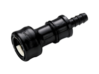 CPC Colder Products BACD17004MBLK 1/4 Hose Barb Valved In-Line BreakAway Coupling Body Molded Black