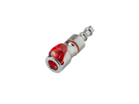 CPC Colder Products LQ2D1704LRED 1/4 Locking Hose Barb Valved In-Line Liquid Cooling Coupling Body Warm Red