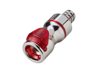CPC Colder Products LQ6D17008RED 1/2 Hose Barb Valved In-Line Liquid Cool Body Warm Red