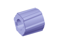 CPC Colder Products LMSL91 Ring Fitting Stationary Luer Lock Purple Tint Polycarbonate