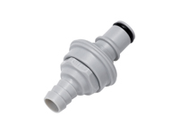 CPC Colder Products INS4DT2200200 1/8 Hose Barb Valved In-Line IdentiQuik Coupling Insert With RFID