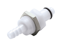 CPC Colder Products 31200 PLC42006 NSF 3/8 Hose Barb Non-Valved Panel Mount Coupling Insert