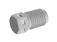 CPC Colder Products N2P Plug Fitting 1/16 NPT Natural Polypropylene