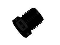CPC Colder Products N8P31 Plug Fitting 1/4 NPT Black Nylon