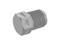 CPC Colder Products N4P Plug Fitting 1/8 NPT Natural Polypropylene