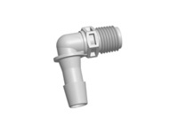 CPC Colder Products N8E12 Elbow Fitting 1/4 NPT X 3/8 HB Natural Polypropylene