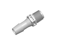 CPC Colder Products N8S12 Straight Fitting 1/4 NPT X 3/8 HB Natural Polypropylene