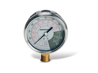 Enerpac GF-5P Liquid-filled Hydraulic Force and Pressure Gauge 4 Inch Dial 0-10000 PSI, 0-10000 LBS, 0-5 Tons 1/2 NPTF Bottom Mount Stainless Steel