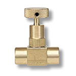 Wika 4266138 Mini Needle Valve Model 910.11.100 6000 PSI 1/4 NPTF X 1/4 NPTF Knurled Knob Handle Brass