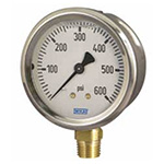Wika 50936395 Industrial Dry Pressure Gauge Model 212.53 2-1/2 Dial 25 MPA G1/4B Back Mount Stainless Steel Case