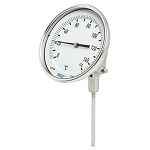 Wika 52878365 Bimetal Industrial Grade Thermometer Model TG53 3 Inch Dial 50/550° F & -40/100° C 1/2 NPT Back Mount Adjustable Stainless Steel Case