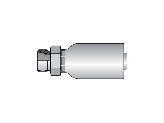1D056-12-5 Parker Parkrimp Permanent Male Stud Metric L - Rigid - Straight 1D056-12-5 56 Series 1D056