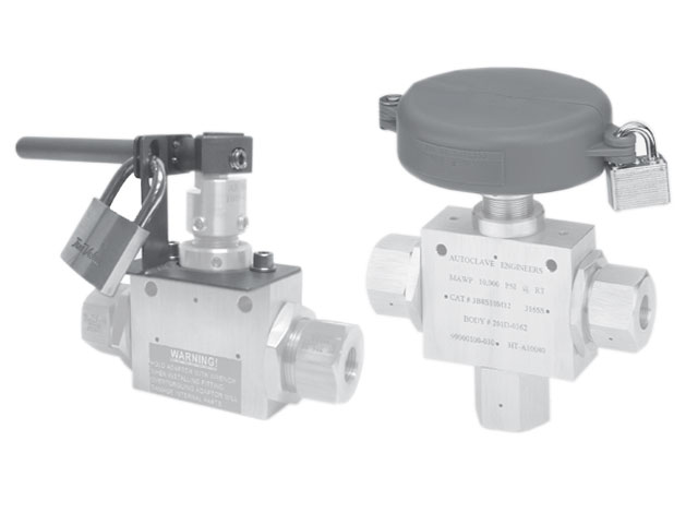 2B8-L Autoclave Engineers 2-Way and 3-Way Handle Lockouts for Ball Valve - 2B and 3B