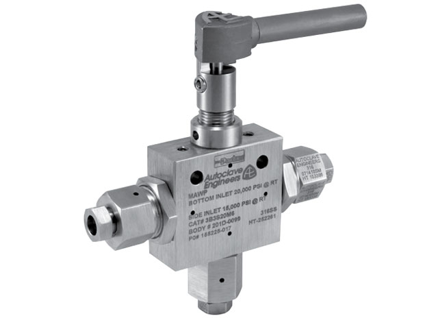 3BD3S20M4 Autoclave Engineers 3-Way Diverter Ball Valve - 3BD3