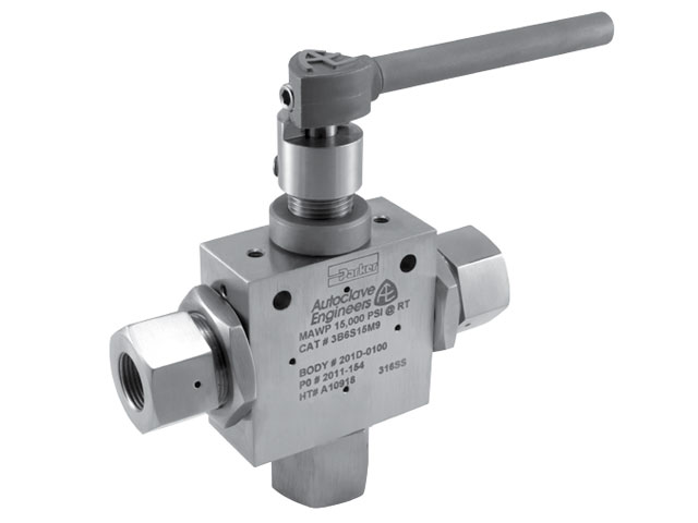 3B6S15P6 Autoclave Engineers 3-Way Ball Valve - 3B6