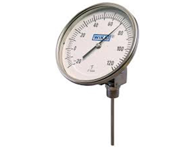 52040D206G4 Wika 52040D206G4 Bimetal Process Grade Thermometer Model TI.52 5 Inch Dial 0/250° F 1/2 NPT Adjustable Angle Stainless Steel Case