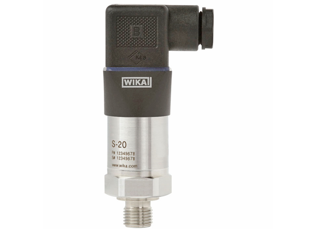 Wika 52376800 General Purpose Pressure Transmitter Model S-20 4-20MA 2-wire 1/4 NPT Male X MDIN Stainless Steel