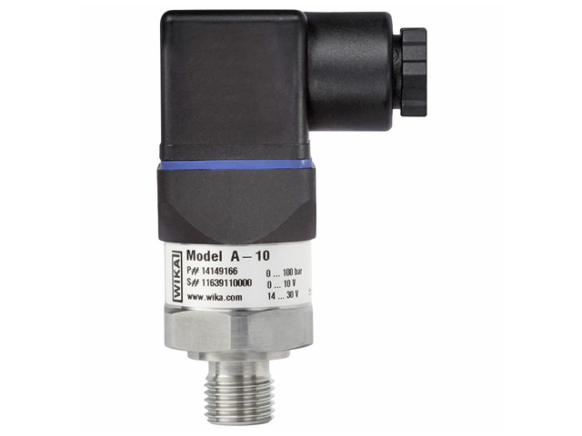 Wika 52566307 General Purpose Pressure Transmitter Model A-10 0-5 V, 3-wire 1/4 NPT Male X MDIN Stainless Steel