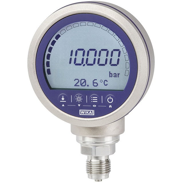 52817235 Wika 52817235 Digital Pressure Test Gauge Model CPG 1500 4 Inch Dial 300 PSI 1/4 NPT Lower Mount Stainless Steel Case