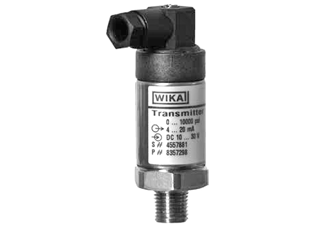 Wika 8347390 General Purpose Pressure Transmitter Model C-10 4-20MA, 2-wire 1/4 NPT Male X MDIN Stainless Steel