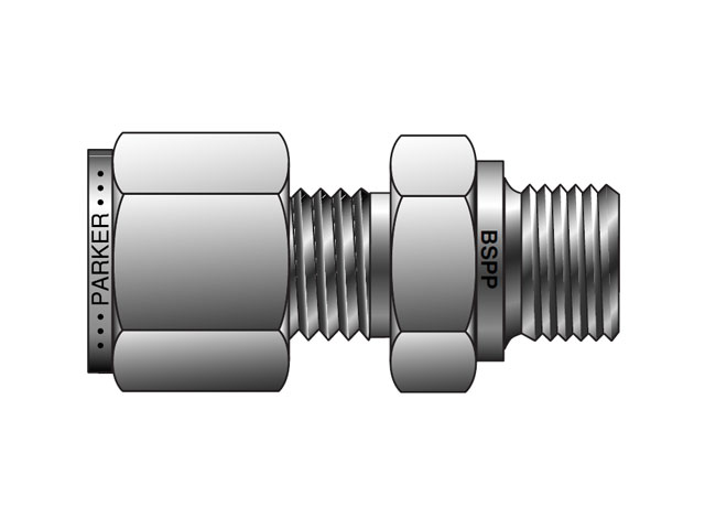 2MSC4R-316 A-LOK Inch Tube BSPP Male Connector - MSC