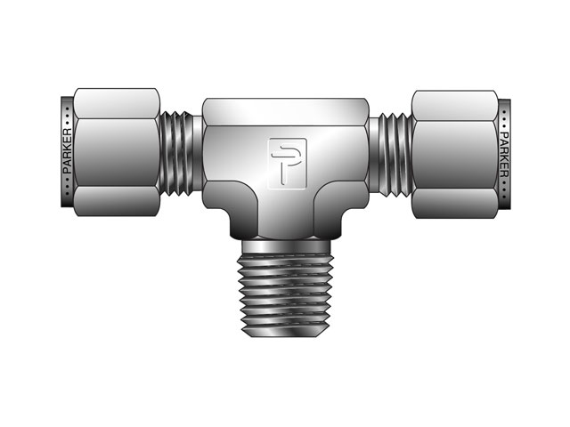 8MBT8N-B A-LOK Inch Tube NPT Male Tee - MBT