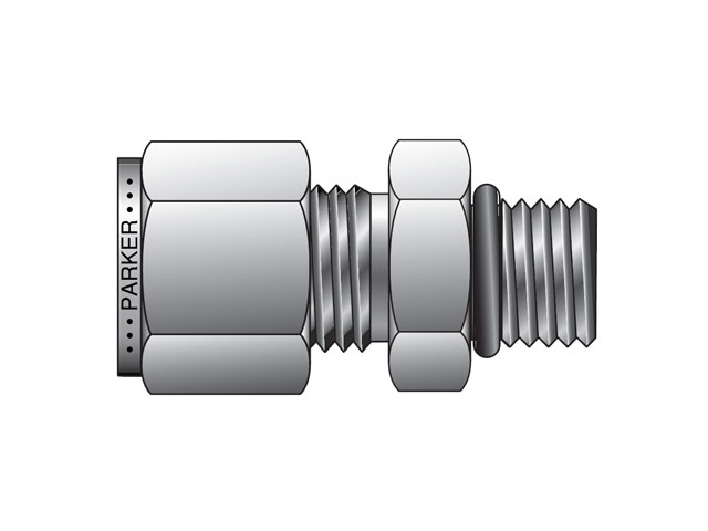 6M1SC4-316 A-LOK Inch Tube Male Connector to SAE Straight Thread - M1SC