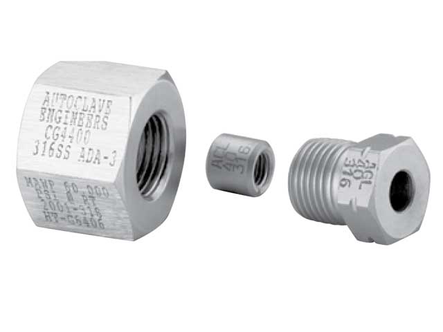 CG4400 Autoclave Engineers Gauge Connector with Female Tubing Connection - High Pressure