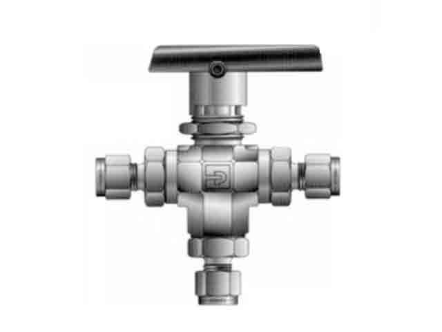 2A-B2XJ-LT-SSP Ball Valve - Three-way - B