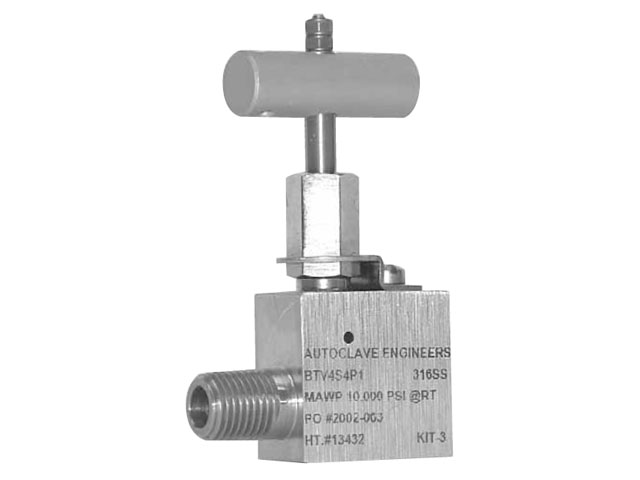 BTV4S4P1 Parker Autoclave Engineers Low Pressure Bottle Needle Valve - Side Port Location - BTV BTV4S4P1 Autoclave Engineers Low Pressure Bottle Needle Valve - Side Port Location - BTV